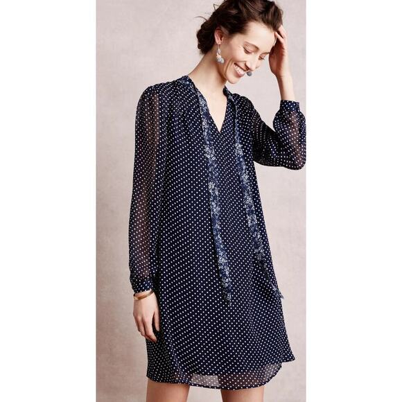 Anthropologie Dresses & Skirts - Anthropologie 11.1 Tylho Isla Chiffon Women’s Polka Dot Dress size Small